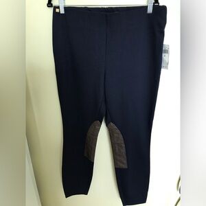 Ralph Lauren Women's Equestrian Leggings in Navy and Brown